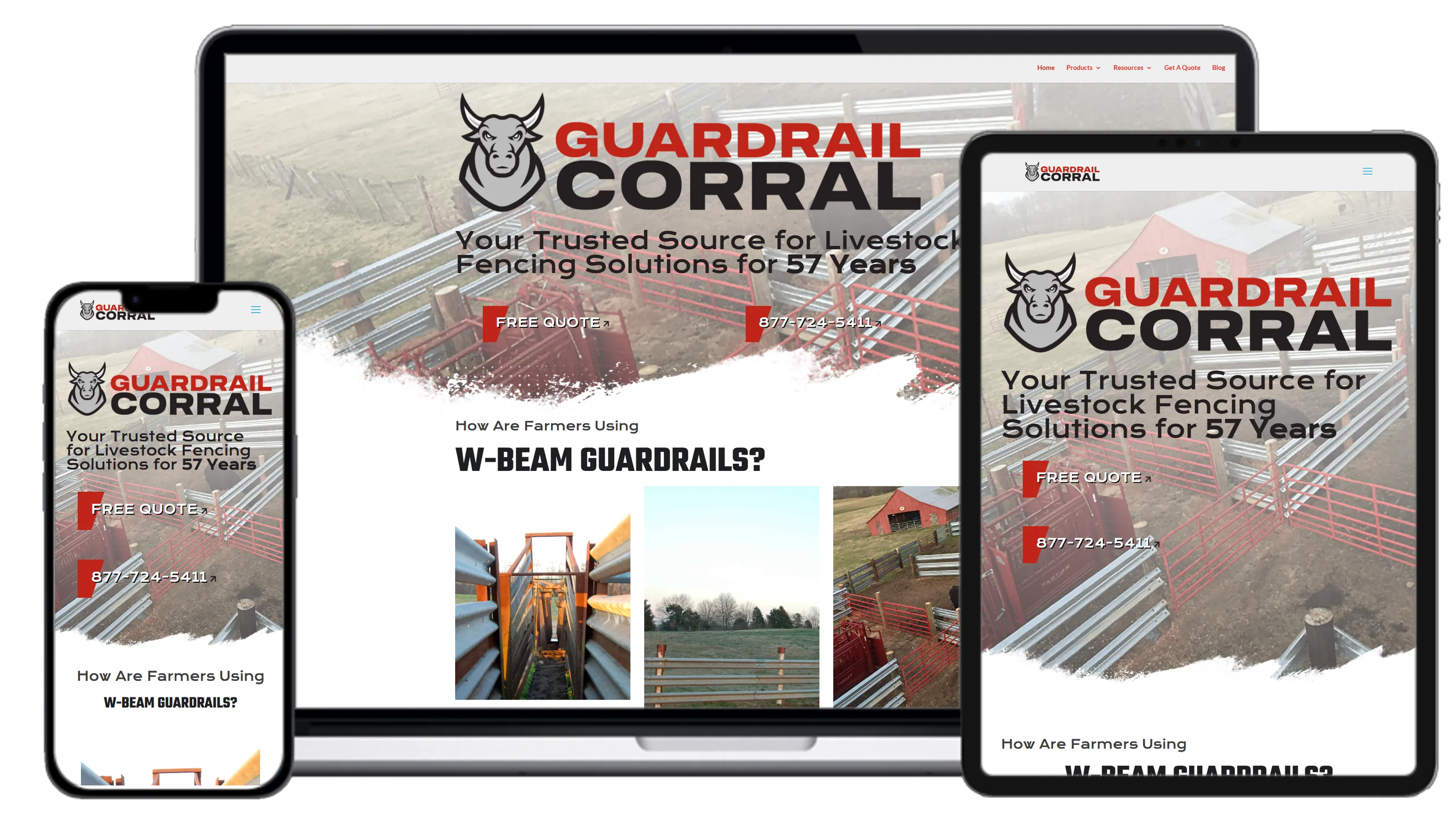 Industrial equipment website with 298% quote increase - B2B guardrail sales platform